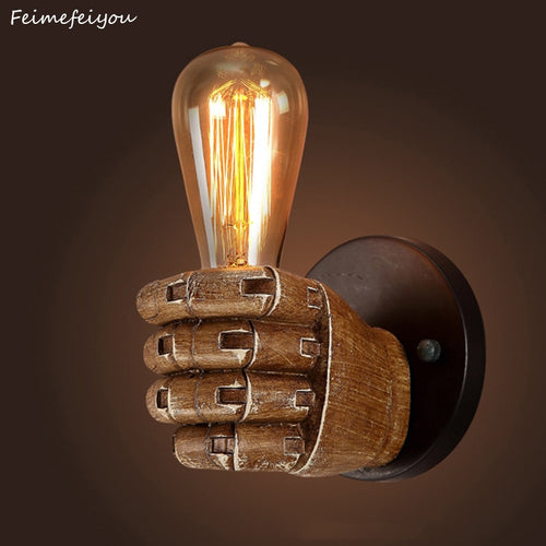 Creative Fist Resin Wall Lamps Decoration Cafe Restaurant
